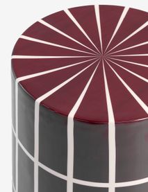 Bijzettafel SKYE - Bordeaux/Wit CCM 53158-BOR