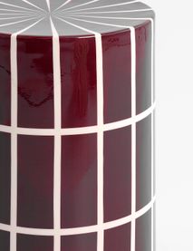 Bijzettafel SKYE - Bordeaux/Wit CCM 53158-BOR