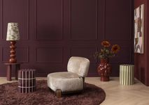 Bijzettafel SKYE - Bordeaux/Wit CCM 53158-BOR