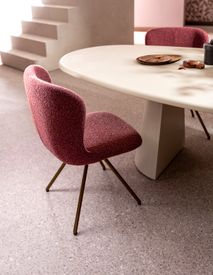 Draaibare eetkamerstoel ETHAN - Beige XOO 55116KOP