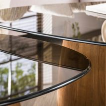 Set van 2 salontafels TINTO - Bruin rookglas ZLS 5721-39B