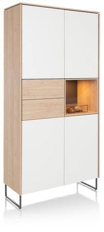 Bergkast LINDFIELD - Wit / Eikenlook XOO 51562LNO