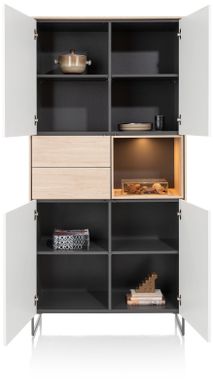 Bergkast LINDFIELD - Wit / Eikenlook XOO 51562LNO