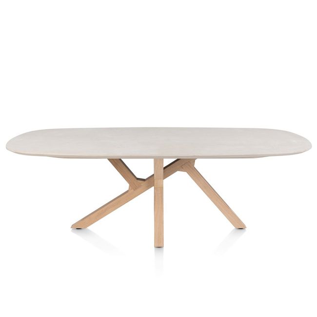 Eetkamertafel HIMALAYA - Eikenhout / keramiek