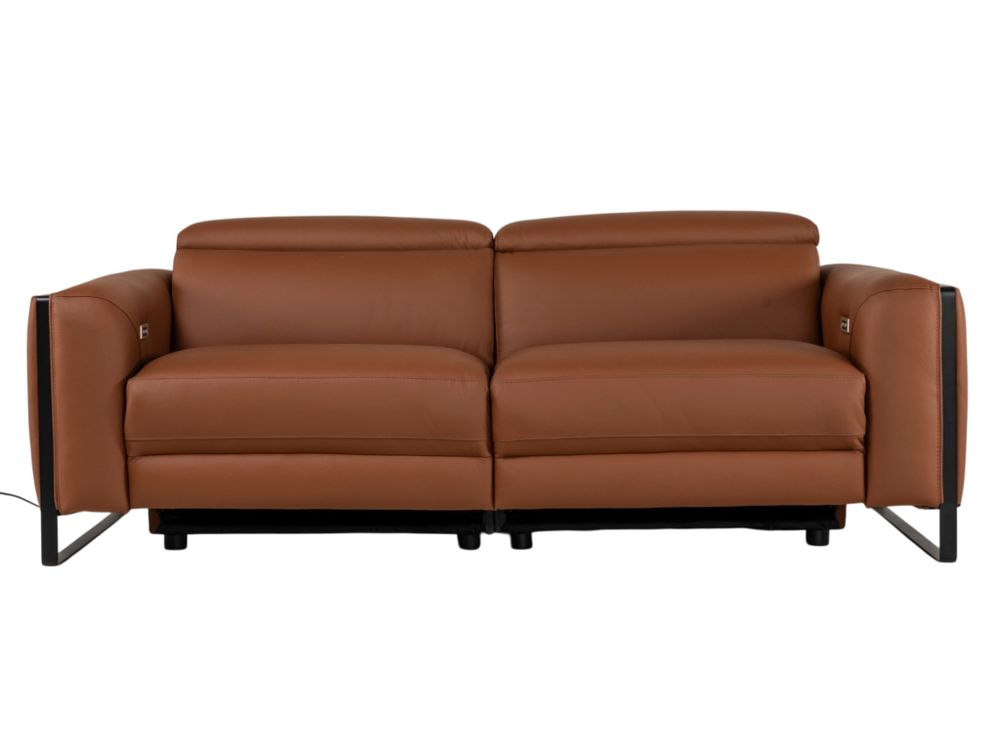 3-zit met 2 elektr. relaxen BRADLEY - Cognac leder DDV-19-000687-LR-C228