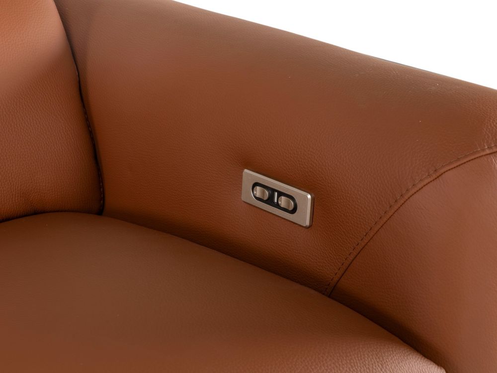 3-zit met 2 elektr. relaxen BRADLEY - Cognac leder DDV-19-000687-LR-C228