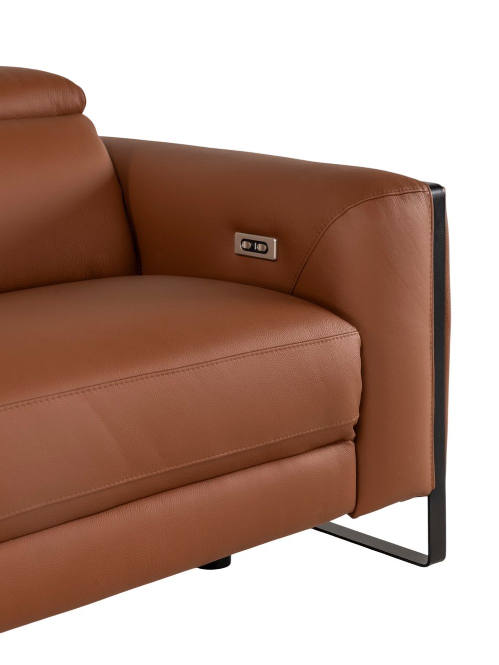 3-zit met 2 elektr. relaxen BRADLEY - Cognac leder DDV-19-000687-LR-C228