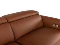3-zit met 2 elektr. relaxen BRADLEY - Cognac leder DDV-19-000687-LR-C228
