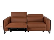 3-zit met 2 elektr. relaxen BRADLEY - Cognac leder DDV-19-000687-LR-C228