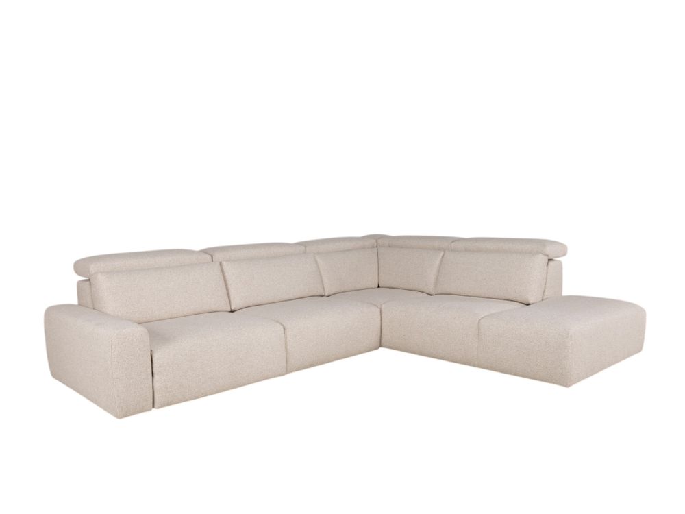Hoekzetel met elektr. relaxen BELLA - Ecru C-DFM-15-HKS1