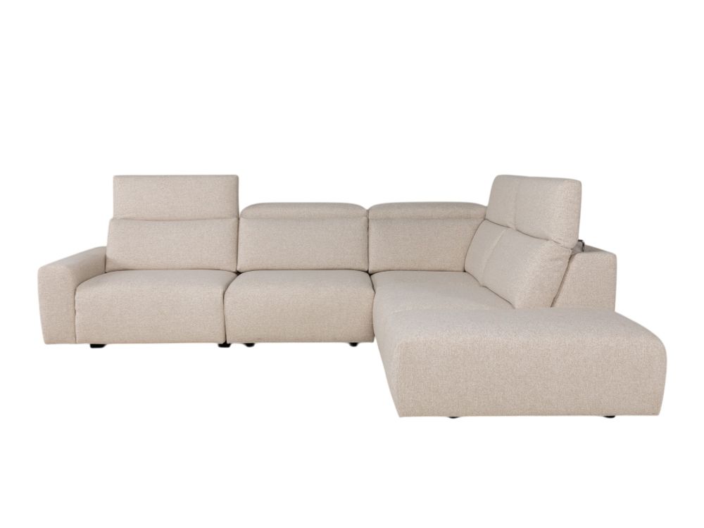 Hoekzetel met elektr. relaxen BELLA - Ecru C-DFM-15-HKS1