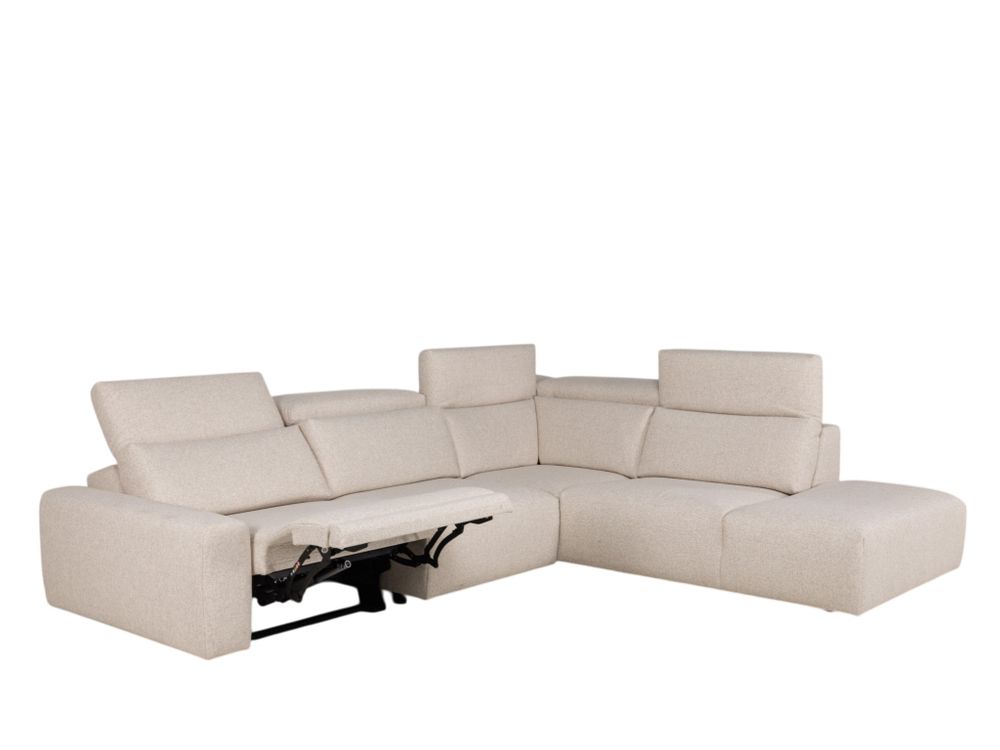 Hoekzetel met elektr. relaxen BELLA - Ecru C-DFM-15-HKS1