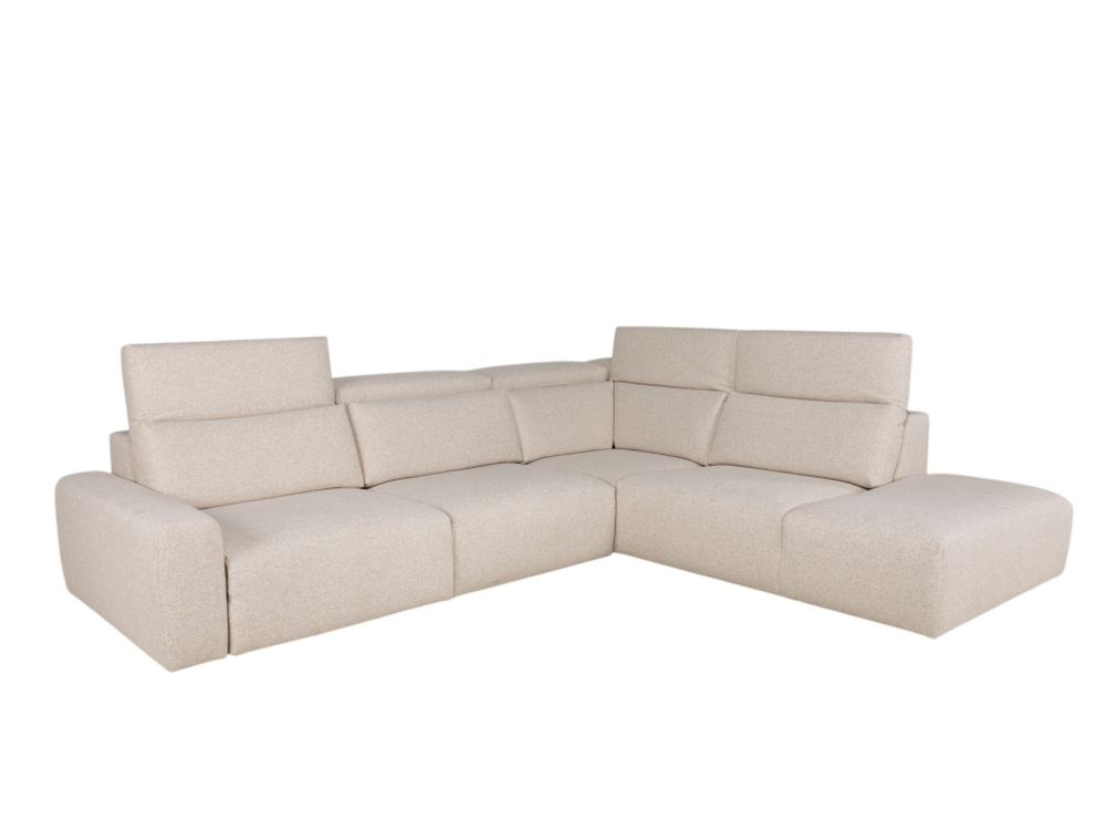 Hoekzetel met elektr. relaxen BELLA - Ecru C-DFM-15-HKS1