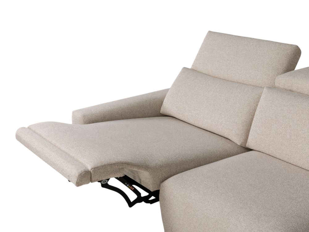 Hoekzetel met elektr. relaxen BELLA - Ecru C-DFM-15-HKS1