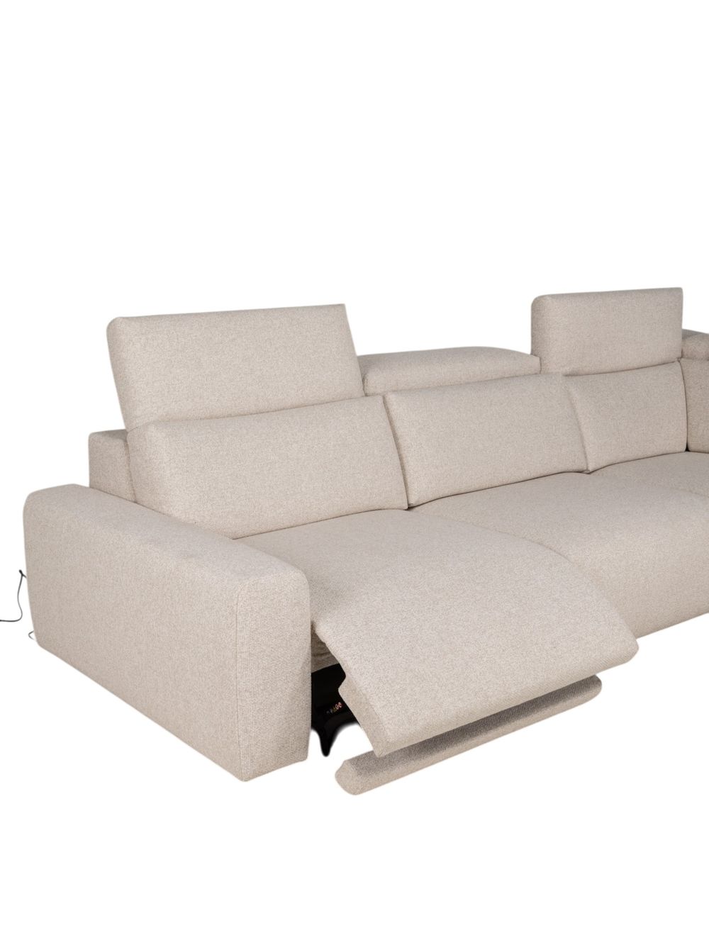 Hoekzetel met elektr. relaxen BELLA - Ecru C-DFM-15-HKS1