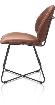 Set van 6 eetkamerstoelen LUNA - Antraciet / Creme C-HEH-315-SET1