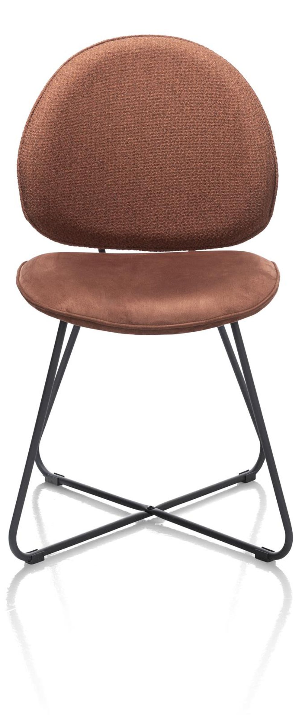 Set van 6 eetkamerstoelen LUNA - Antraciet / Creme C-HEH-315-SET1