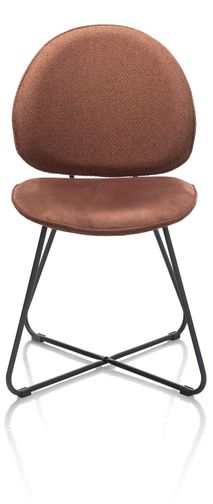 Set van 6 eetkamerstoelen LUNA - Antraciet / Creme C-HEH-315-SET1