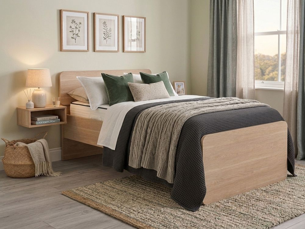 Bedkader LAGO - Brushed Sand Oak Nature MBR-85-000001