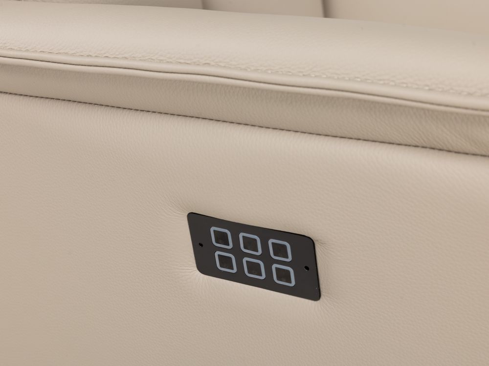 Elektrische relaxfauteuil PANDORA - Beige leder MED-14-TZ1