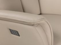 Elektrische relaxfauteuil PANDORA - Beige leder MED-14-TZ1