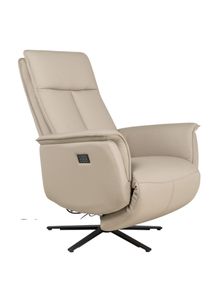 Elektrische relaxfauteuil PANDORA - Beige leder MED-14-TZ1