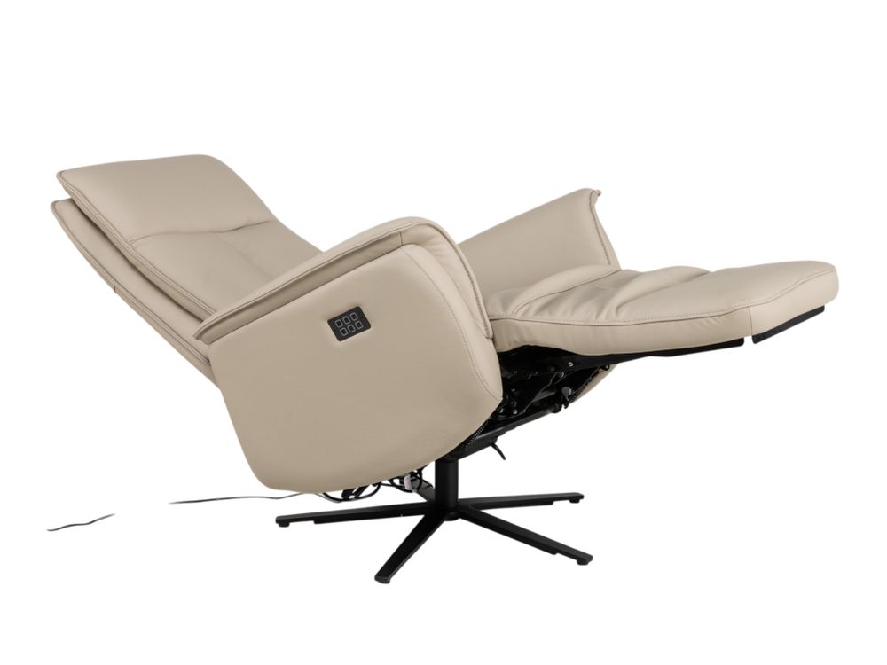 Elektrische relaxfauteuil PANDORA - Beige leder MED-14-TZ1