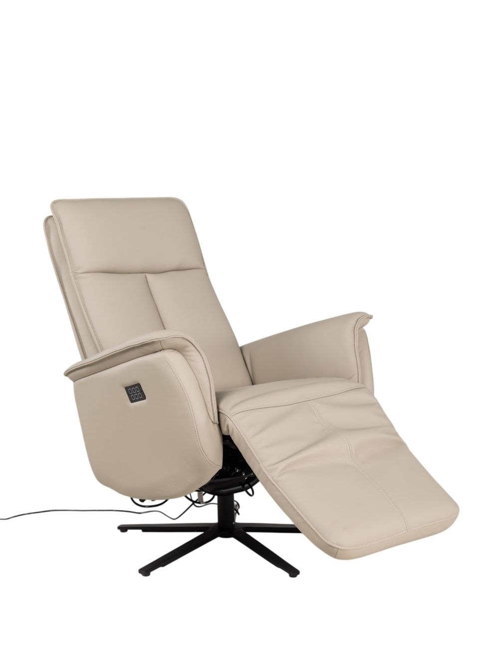 Elektrische relaxfauteuil PANDORA - Beige leder MED-14-TZ1