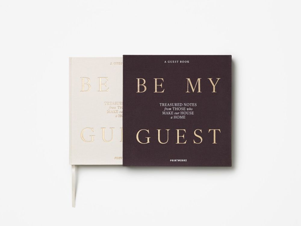 Gastenboek BE MY GUEST - Wit/Antraciet PRT PW00781