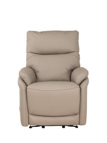 Elektr. relaxfauteuil BRAHIM - Grijs leder DEZ-78-TZ1