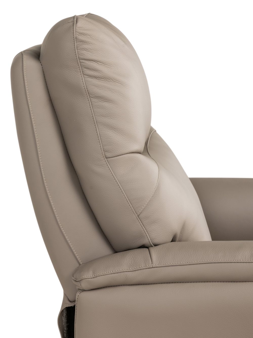 Elektr. relaxfauteuil BRAHIM - Grijs leder DEZ-78-TZ1