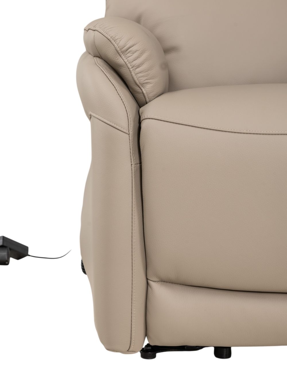 Elektr. relaxfauteuil BRAHIM - Grijs leder DEZ-78-TZ1