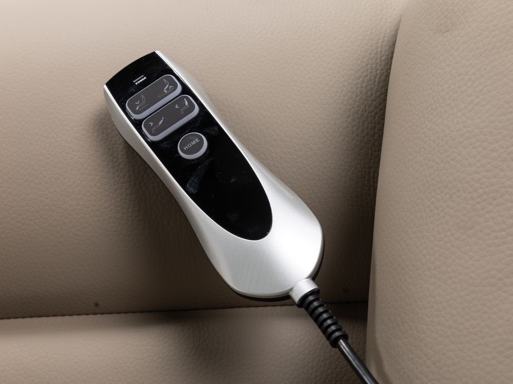 Elektr. relaxfauteuil BRAHIM - Grijs leder DEZ-78-TZ1