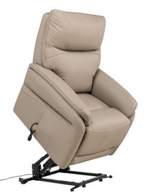Elektr. relaxfauteuil BRAHIM - Grijs leder DEZ-78-TZ1