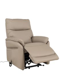 Elektr. relaxfauteuil BRAHIM - Grijs leder DEZ-78-TZ1