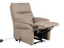 Elektr. relaxfauteuil BRAHIM - Grijs leder DEZ-78-TZ1