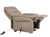Elektr. relaxfauteuil BRAHIM - Grijs leder DEZ-78-TZ1