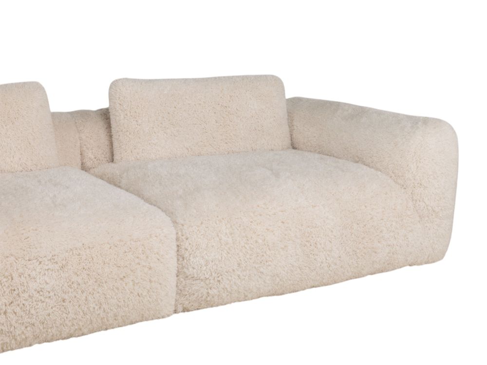 3-zit met voetbank MYOTIS - Crème C-RIV-101-TZ2