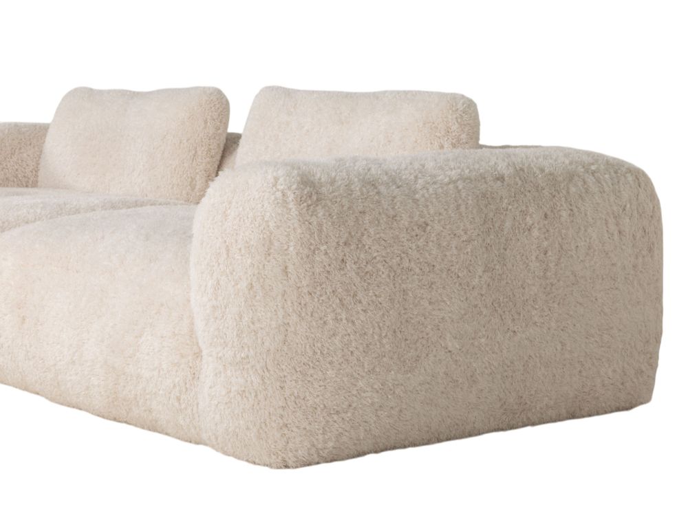 3-zit met voetbank MYOTIS - Crème C-RIV-101-TZ2