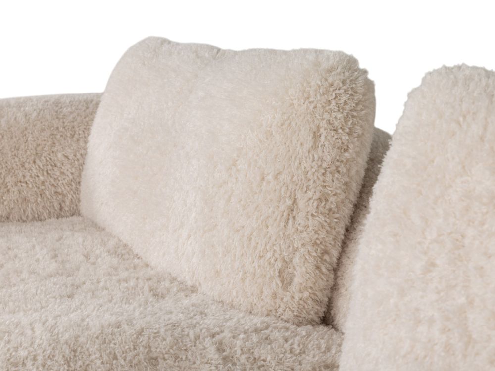 3-zit met voetbank MYOTIS - Crème C-RIV-101-TZ2