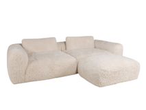 3-zit met voetbank MYOTIS - Crème C-RIV-101-TZ2