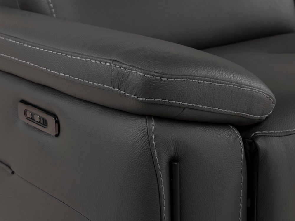 3-zit incl. 2 elektr. relaxen FIRENZE - Donkergrij DDV-26-TZ1