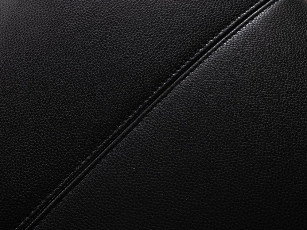 Draaibare eetkamerstoel MONET - Zwart leder LIE-19-TZ1