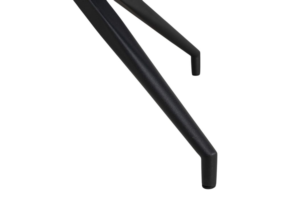 Draaibare eetkamerstoel MONET - Zwart leder LIE-19-TZ1