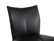 Draaibare eetkamerstoel MONET - Zwart leder LIE-19-TZ1