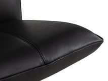 Draaibare eetkamerstoel MONET - Zwart leder LIE-19-TZ1
