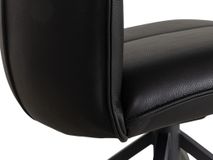 Draaibare eetkamerstoel MONET - Zwart leder LIE-19-TZ1