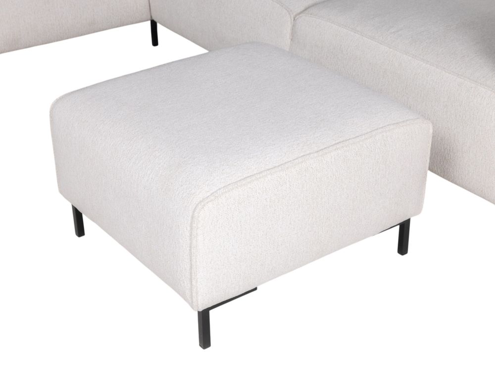 Hoekzetel met voetbank AMARO - Crème C-DOM-3-SET1