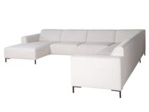 Hoekzetel met voetbank AMARO - Crème C-DOM-3-SET1