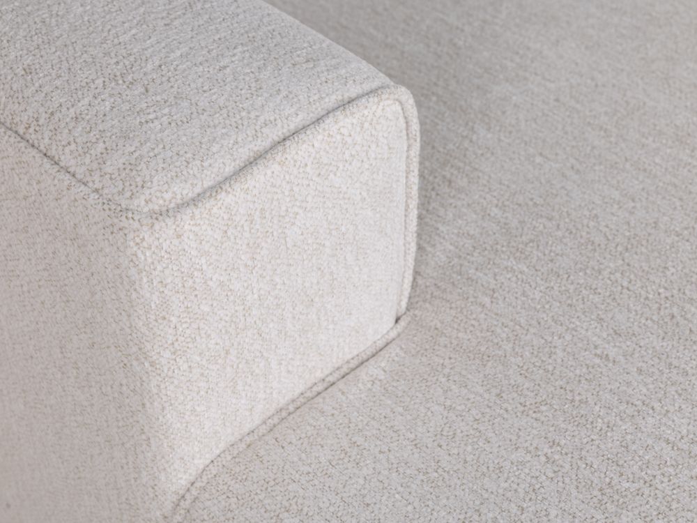 Hoekzetel met voetbank AMARO - Crème C-DOM-3-SET1